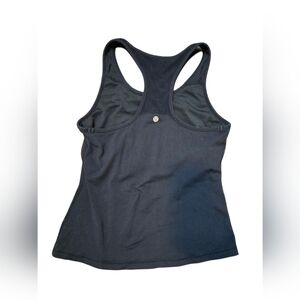 Lululemon‎ Power Y Tank Top Black Built-In Shelf Bra Racerback Yoga Activewear